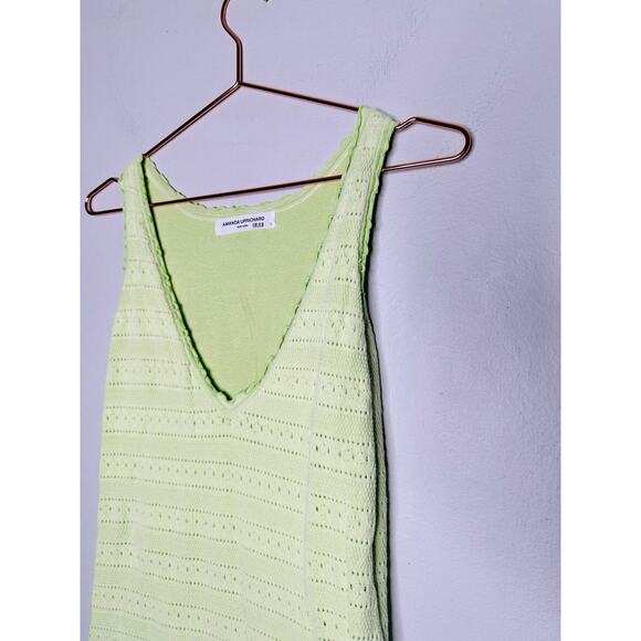 AMANDA UPRICHARD Green Cotton Crochet Beachy Lainey Midi Dress Size Medium - Picture 4 of 13
